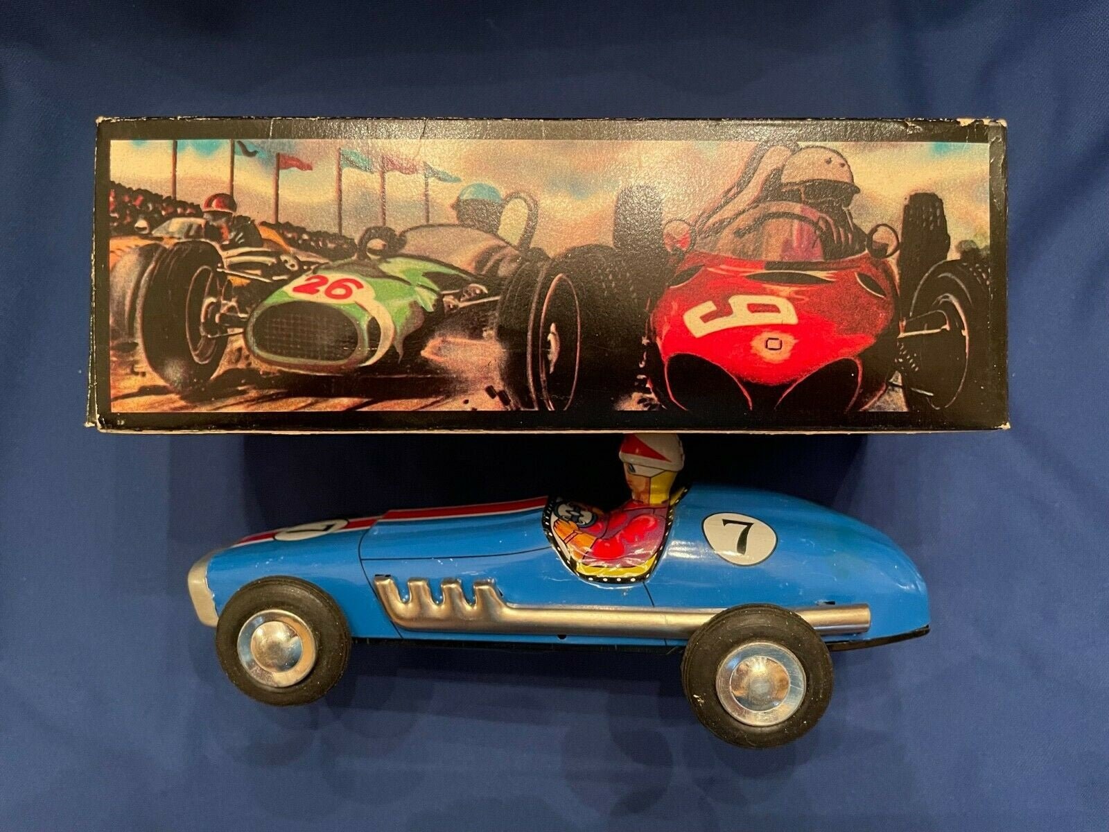 Japan Ichimura Tin Toy Shoten Friction Race Car 1950s