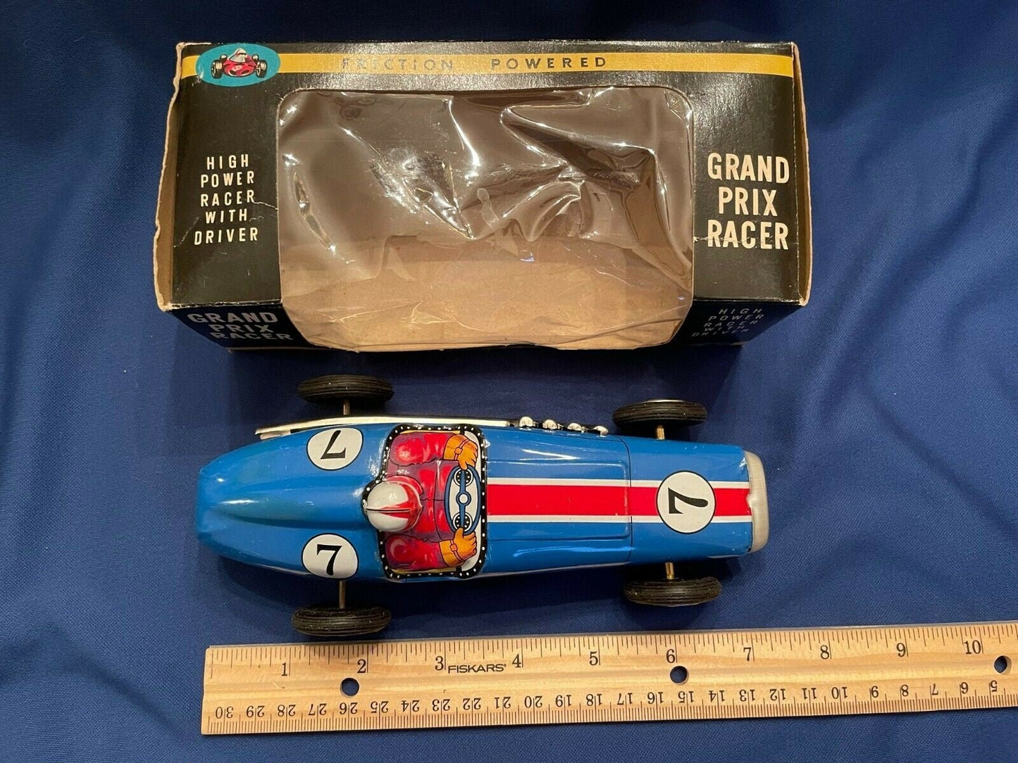Japan Ichimura Tin Toy Shoten Friction Race Car 1950s