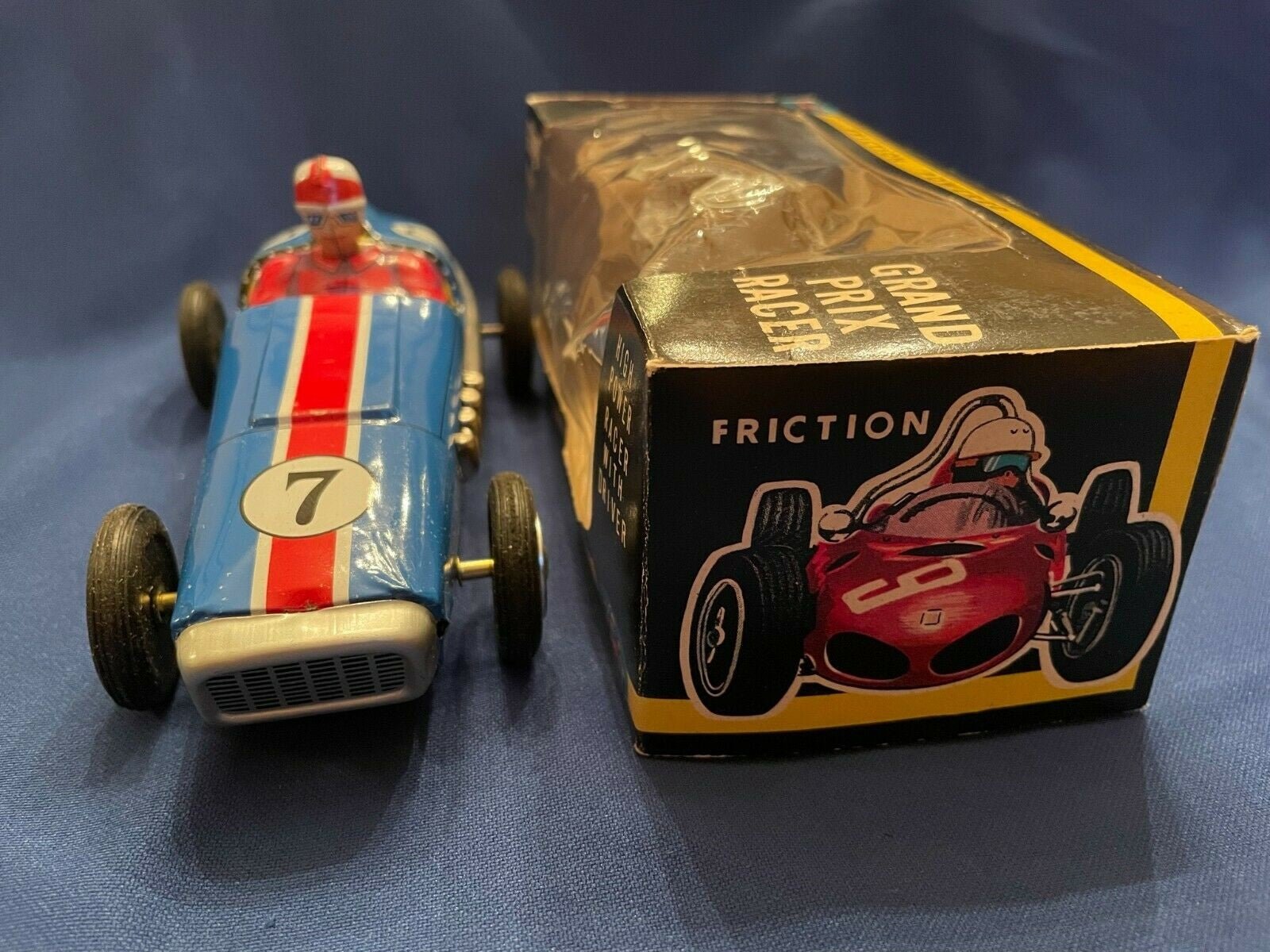 Japan Ichimura Tin Toy Shoten Friction Race Car 1950s