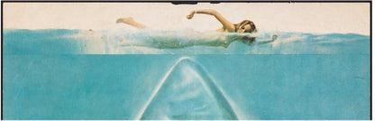 Jaws Original SUPER RARE Vintage Teaser/Sound Track Movie Poster 1975