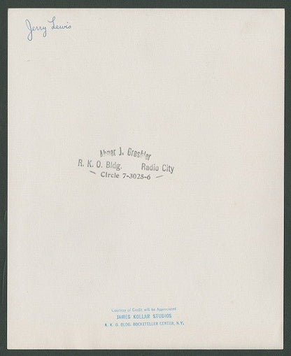 JERRY LEWIS Original Vintage Movie Memorabilia Type I Photo earliest known photo 1