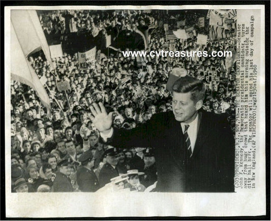 John Kennedy JFK Historic Photo Campaign Providence RI 1960