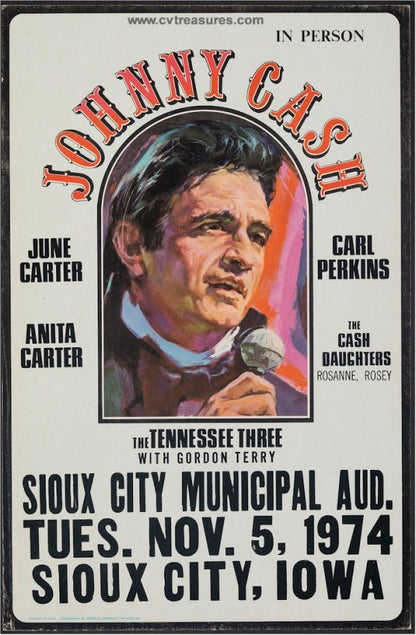 Vintage Concert Poster Johnny Cash Fro Sale