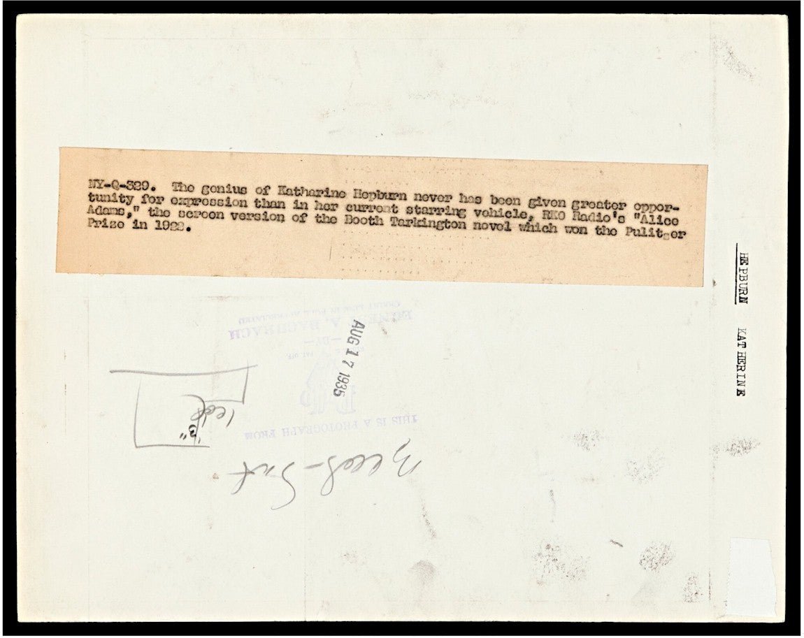 Katharine Hepburn *STUNNING* TYPE I Vintage Photo Studio RKO 1935