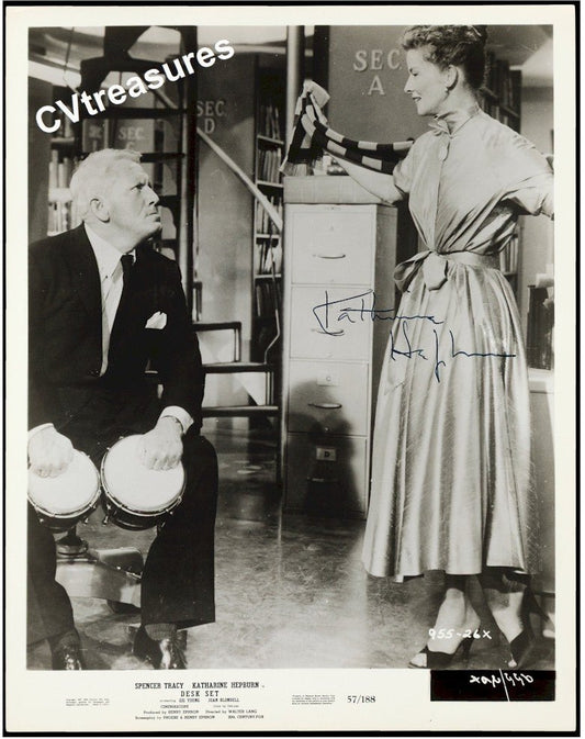 Katherine Hepburn DESK SET 1957 Authentic Autograph Signed Photo PSA Certified SUPER RARE