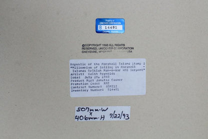 Keith Reynolds Seascapes Marine Painting Oil Historical Art on Canvas Board Serpent