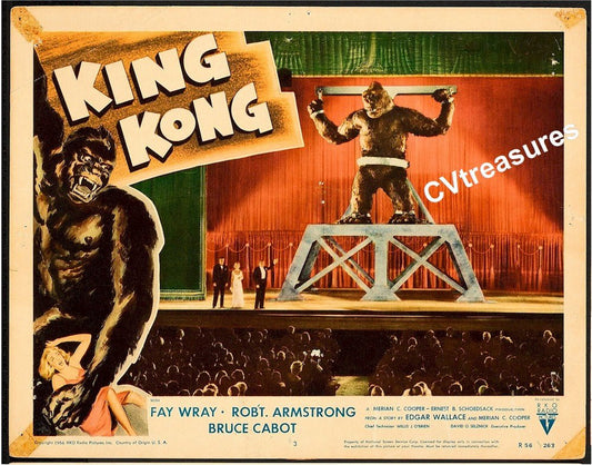 KING KONG Classic Horror movie poster Vintage Lobby Card film memorabilia 5 stage