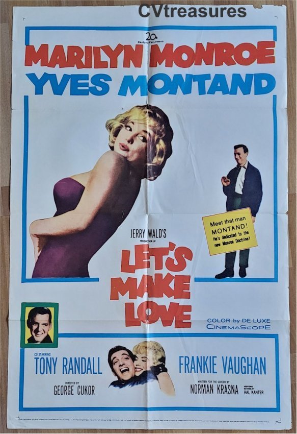 Let's Make Love Original Authentic Vintage Movie Poster Marilyn Monroe One Sheet  memorabilia