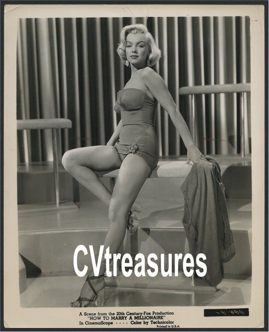 MARILYN MONROE Stunning Authentic Original Vintage Type 1 Historic Photograph MARRY A MILLIONAIRE Guaranteed Authentic prefr Blondes A++