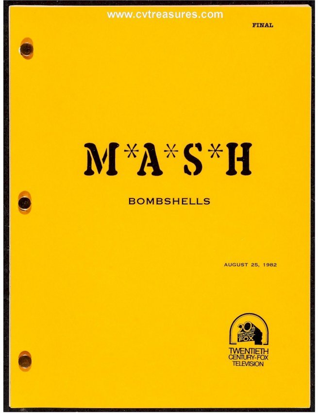 MASH, 1982 Original Vintage Script Episode 1982 – CVTreasures