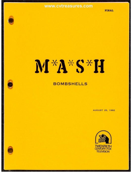 MASH, 1982 Original Vintage Script Episode 1982