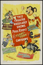 Mighty Mouse & Terry Toons Vintage Movie Poster One Sheet, 1950