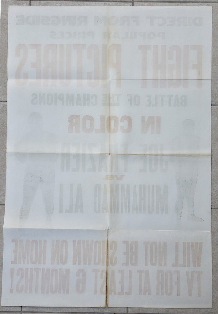 Muhammad Ali Joe Frazier "Fight of the Century" Original Authentic Vintage Boxing Poster Sports Memorabilia