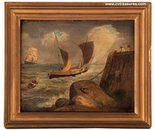 Nautical Art George Morland Stunning Seascapes Antique Fine Art Oil Painting