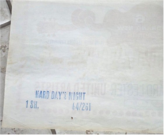 Original Vintage Movie Poster One Sheet A Hard Day's Night BEATLES 1964