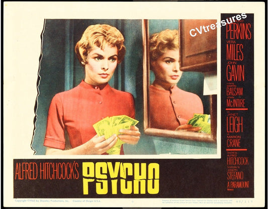 PSYCHO Original Vintage Historical Lobby Card Movie Poster Alfred Hitchcock 1960 5