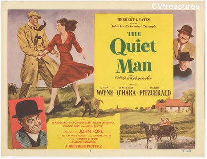 Quiet Man Original Vintage Movie Poster Lobby TITLE Card John Wayne 1952 B