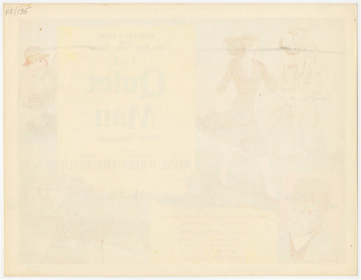 Quiet Man Original Vintage Movie Poster Lobby TITLE Card John Wayne 1952 B