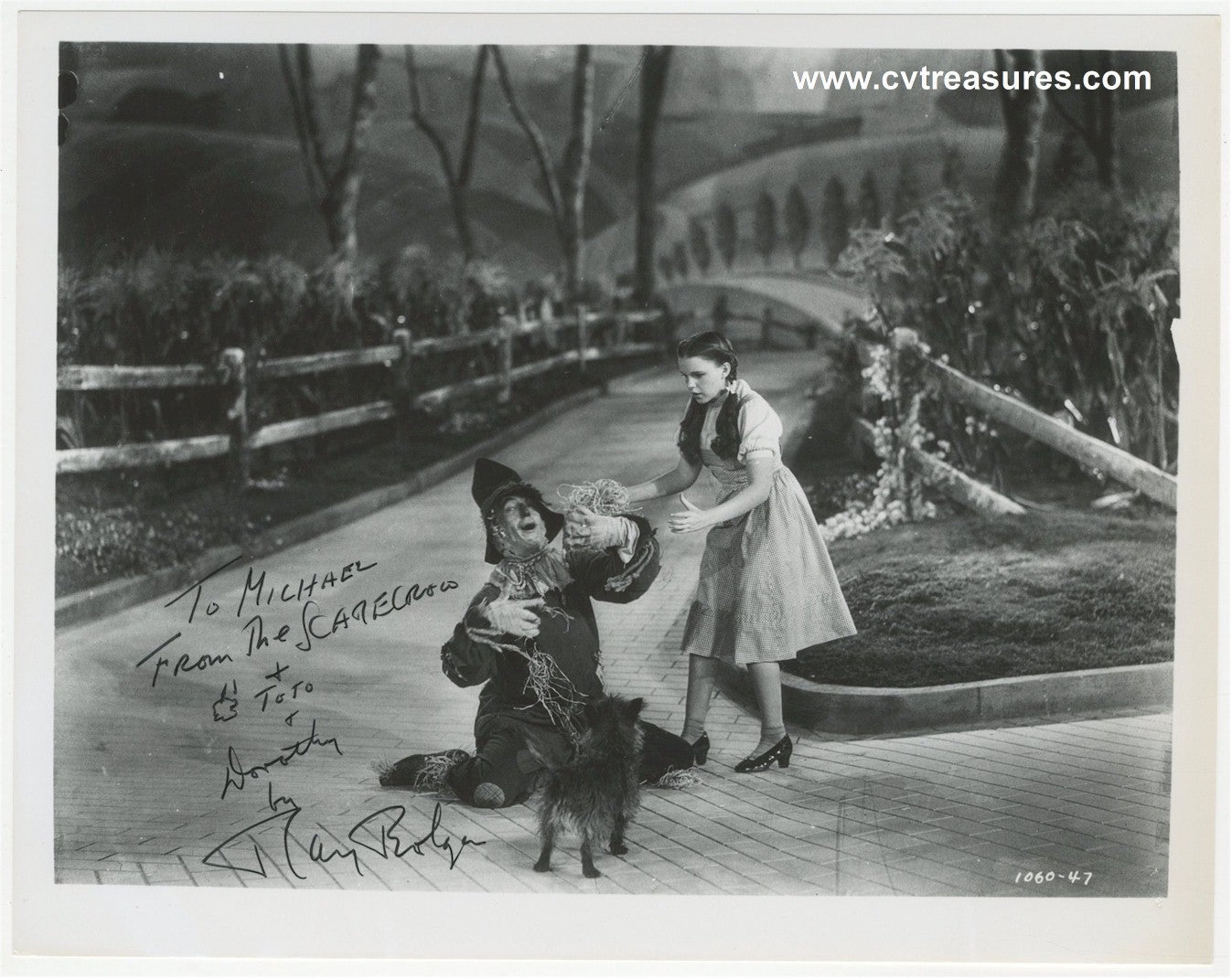 Ray Bolger Rare Autographed Signed