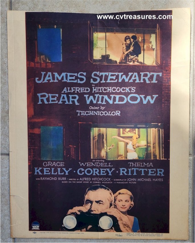 Retro Poster Rear Window Rear Window Hitchcock Vintage Window Card Movie Poster – CVTreasures