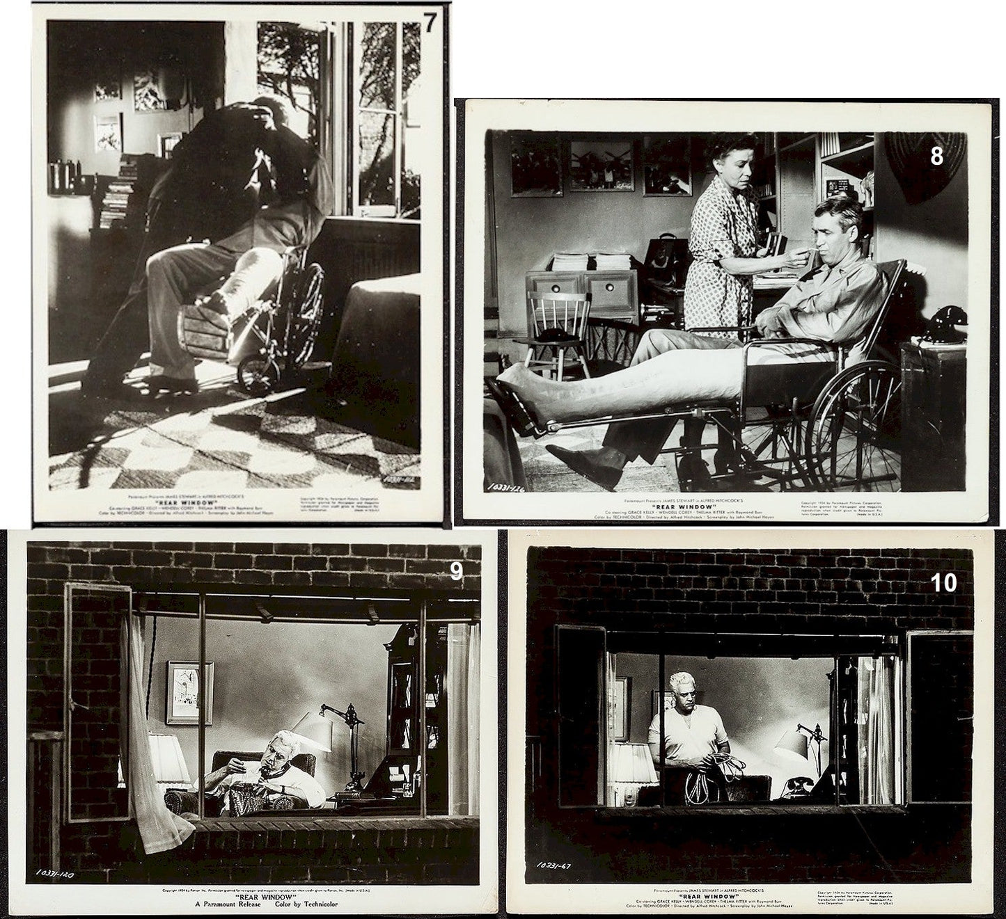 Rear Window Rare Photo Stills Alfred Hitchcock James Stewart