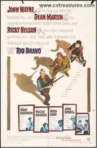 Vintage Western John Wayne Movie Poster Rio Bravo One Sheet John Wayne