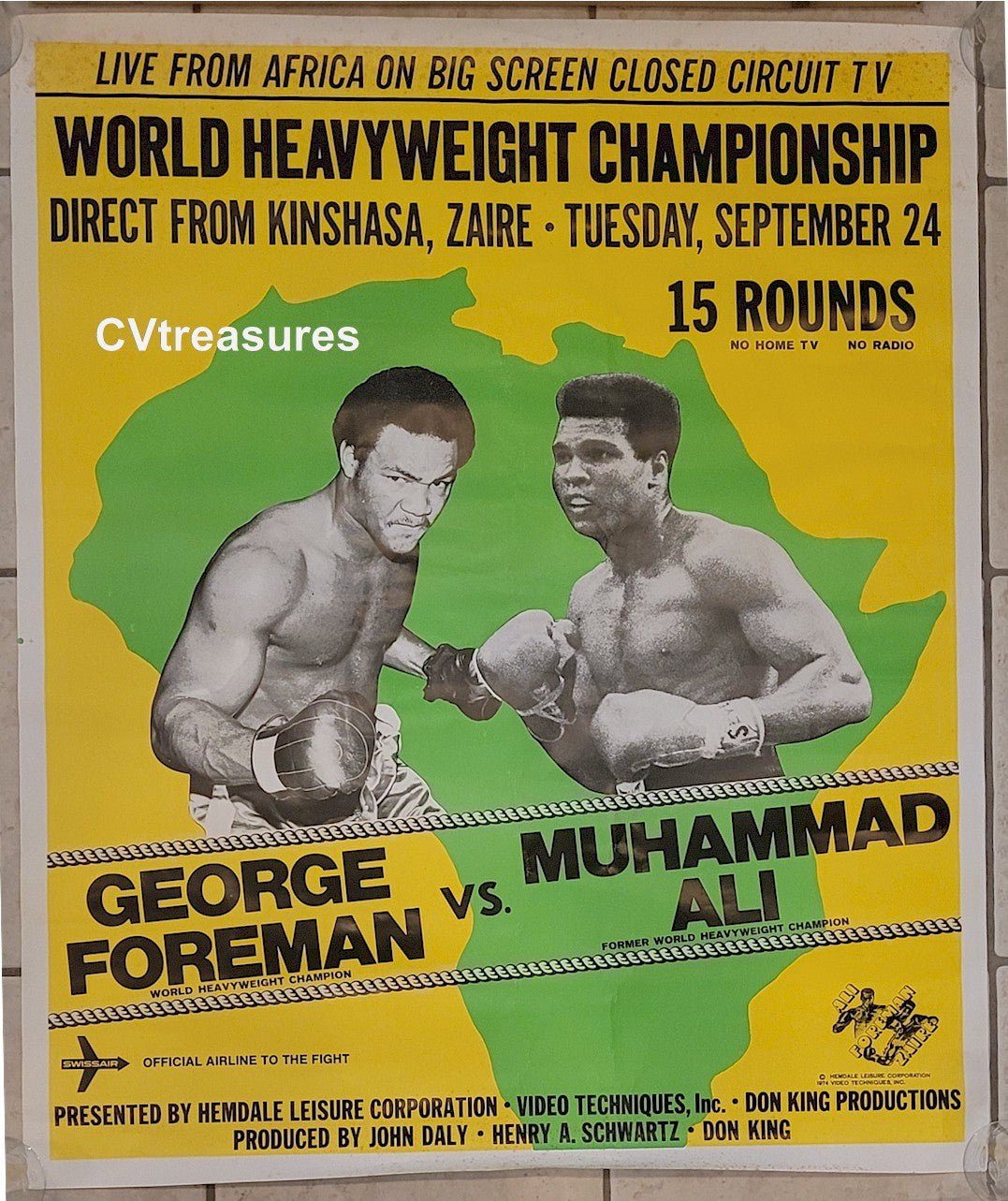 Rumble in the Jungle Muhammad Ali George Foreman Fight Poster Original ...