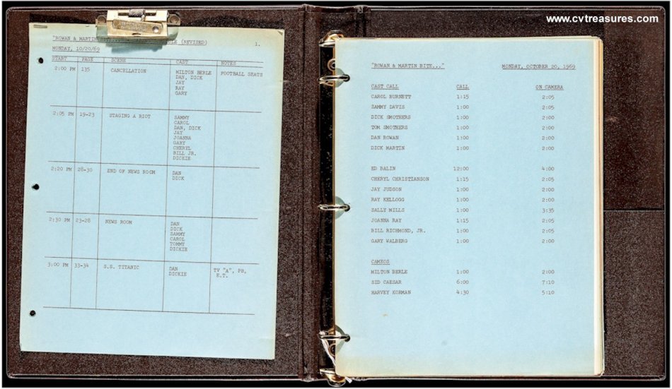 Sammy Davis Jr Original Classic TV Script Rowan and Martin – CVTreasures