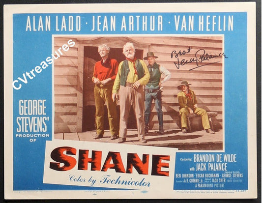 SHANE Original Vintage Lobby Card Movie Poster Western Alan Ladd Jack Palance 1953 1