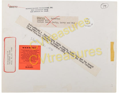 Slippery Silks 3 Three Stooges Original Authentic Vintage TYPE I Historical Photo Still 1936 Moe Howard Estate