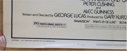 Star Wars Original Vintage Movie Poster Sci - Fi Rare SECOND PRINTING 1977 Guaranteed Authentic