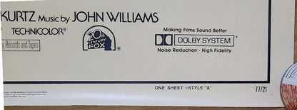 Star Wars Original Vintage Movie Poster Sci - Fi Rare SECOND PRINTING 1977 Guaranteed Authentic