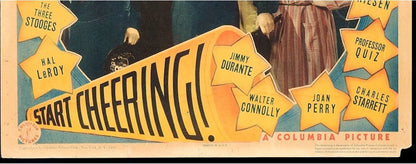 START CHEERING - THREE STOOGES Rare Original Authentic Vintage Lobby Card movie theater poster 1937