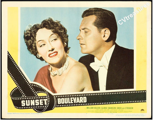 SUNSET BOULEVARD Original Vintage Movie Poster Lobby Card Horror Sci-Fi 1950