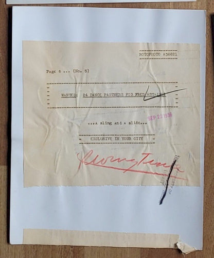 SWING PARADE Historical Vintage Type I Photo Fred Astaire Ginger Rogers JOHN MIEHLE 1936 4