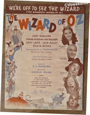 The Wizard of Oz – Original Vintage Sheet Music with Illustrated Presentation Folder 1939