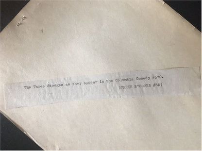 THREE STOOGES Original Vintage Keybook Promotional Photo Still Curly 1941 All the World's a Stooge