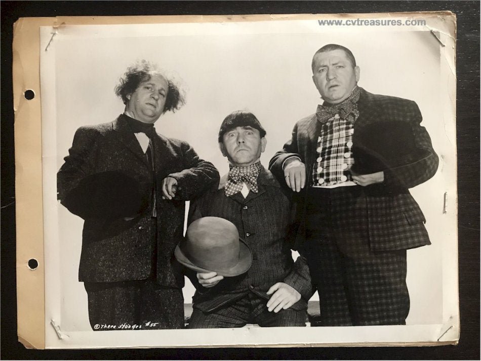 THREE STOOGES  Original Vintage Keybook Promotional Photo Still Curly 1941 All the World's a Stooge