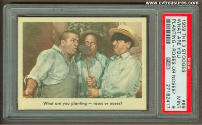 Three Stooges Vintage High Grade Fleer Card PSA 9 #69 1959