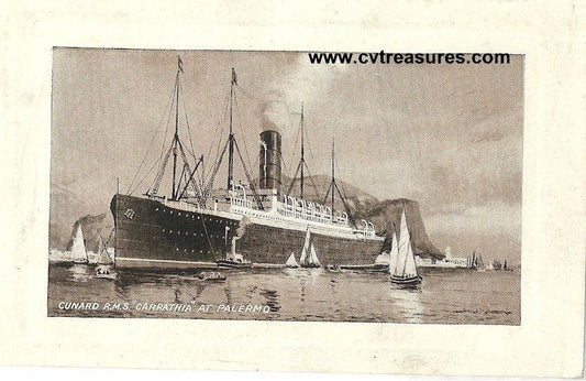 Titanic Rescue Ship Carpathia Vintage Pre - Titanic UNused ostcard