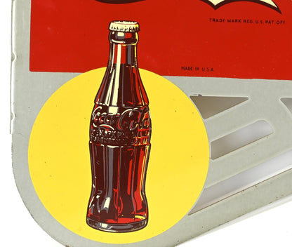 Vintage Advertising Coca-Cola Double-Sided Die-Cut Flange Sign A.A.W