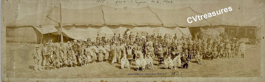 Vintage Circus Posters Memorabilia Collectibles Hagenbeck - Wallace Circus Panoramic Photograph 1928