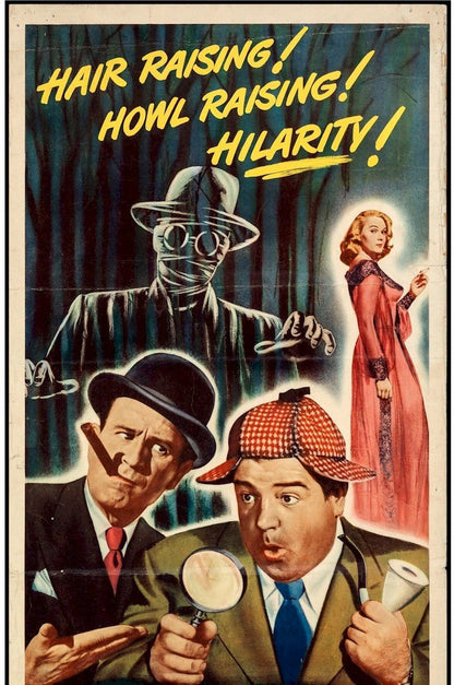 Vintage Horror Comedy Classic Movie Poster Insert "Abbott and Costello MEET THE INVISIBLE MAN", 1951