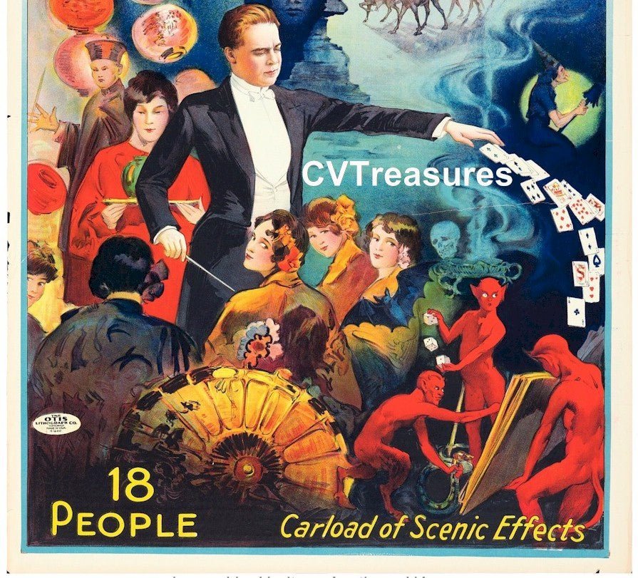 Vintage Magic Poster George Supreme Master of Magic one sheet Guaranteed Authentic Original A++