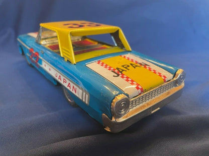 Vintage Tin Friction Toy Race Car Tohko - Toy Japan 1962