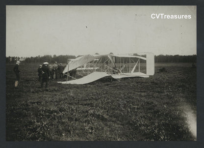 Wright Brothers Photos Original 1908 Vintage Historical AViation TYPE 1 Photo Wilbur Crash