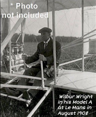Wright Brothers Original 1908 Vintage Historical AViation TYPE 1 Photo Wilbur Crash